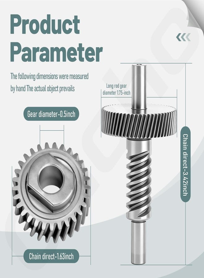 Ohoho 9706529 W11086780 9709231 WP9709231 Worm Gear - by Ohoho - Compatible with Whirlpool/Kitchenaid 5QT & 6QT Stand Mixer Replacement Parts - with Snap Ring & 1.8 Oz Grease & 9703445 Thrust Bearing - Image 2